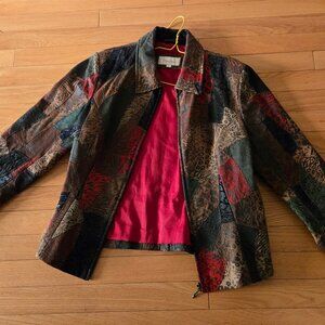 Lined Leather Blazer